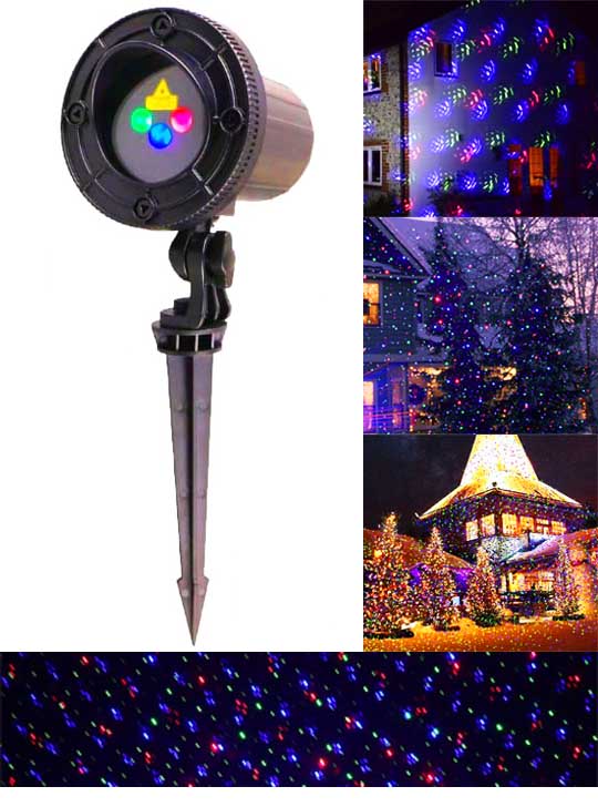 Лазерный проектор Снежинки SUPERMAX GARDEN RGB
