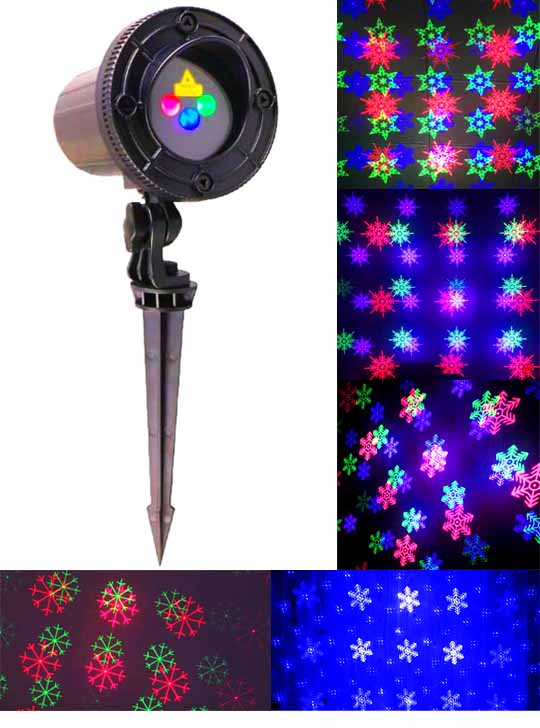 Лазерный проектор Снежинки SUPERMAX GARDEN Snow RGB